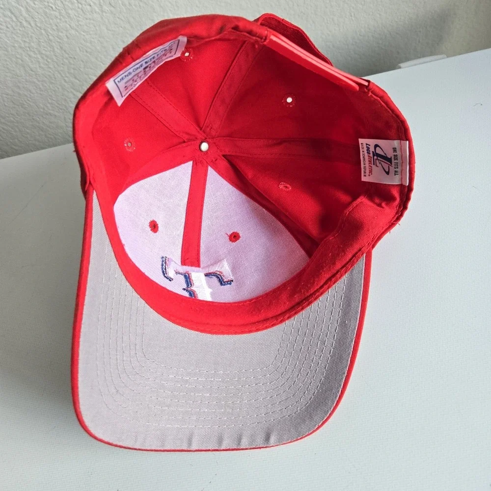 Vintage MLB Texas Rangers Hat Cap Men's Red Snapback Logo Athletic 90s‎